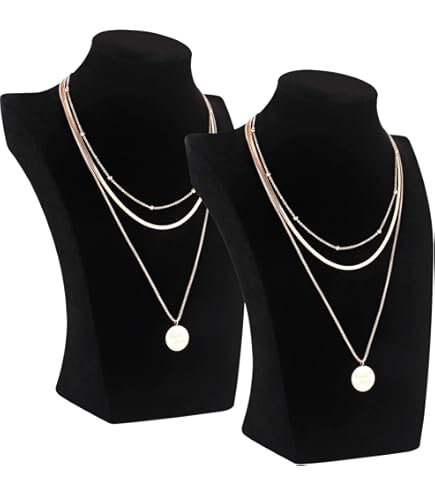 Yudu Schmuckbüste Kunstleder Weiß - Dekobüste H35cm Für Schmuckpräsentation