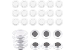 ZDZBLX Strong Fridge Magnets – 28 Pack Small Heavy Duty Magnets, Clear Mini Round Magnets for Whiteboard, Refrigerator, Notice Board & Crafts – Cute Magnet for Home Office & School (Transparent,White)