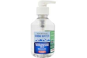 AROMHUSET SodaWater Sparkling Water Flavouring Drops 200ml - With Pump Bottle - Makes 100 Litres with 1-500 - Zero Sugar & No Calories - Just Add 2 Pumps to 1 Litre Sparkling Water