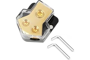 Limeow 1 Pc Bloque Distribucion Electrica Bloque Distribucióntierra Audio Bloque Distribución Energía 12 V Distribuidor Energía Adecuado para El Hogar, Coche, Audio y Otra Modificación del Circuito