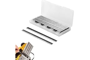 WZWZO Lames de Raboteuse 82mm, 10 Pièces Lame Rabot 82mm, 82x5.5x1.2mm Planer Blades, Lame HSS de Rechange Pour Rabot électrique, pour Machines De Travail du Bois, Rabots MAKlTA, B osch