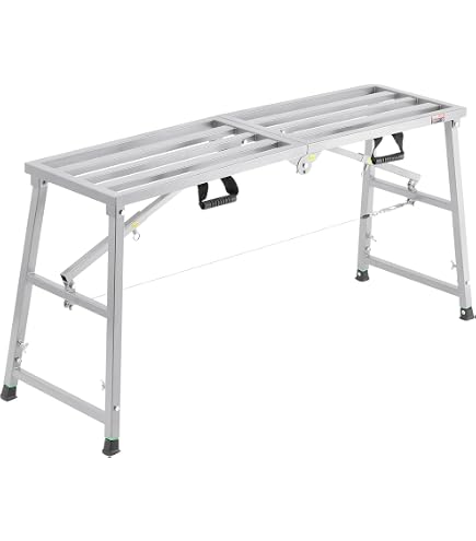 Sgabello Scala Pieghevole In Alluminio Findmall - 330 Libbre - Piattaforma Lavoro - Foto 4
