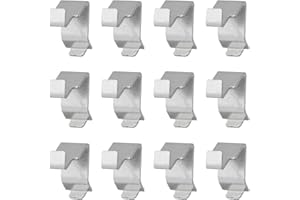 DOITOOL Clip Per Mensole in Metallo 12 Pezzi Supporti Per Ripiani Armadietti Fibbia Resistente Per Carichi Pesanti Organizzazione Interni Ufficio Casa