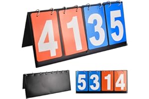 KLYNGTSK Przenośna tablica wyników, 4-cyfrowa tablica wyników zawodów, tenis, tablice wyników koszykówki, tablica wyników, tablica wyników, płetwa do ping-ponga, badmintona, siatkówki, piłki nożnej,