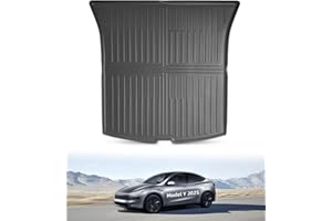 LANGBEAN Tapis de Coffre pour Tesla Model Y Juniper 2025 (5 Places), Model Y Tapis de Coffre Arrière d'origine en TPE avec Rebord Élevé, Accessoires Antidérapant et Étanche