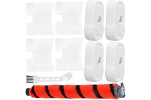 Donkivvy HZ500UK Filter für Shark HZ500 HZ500UK HZ500UKT Kabelstaubsauger, 1 Hauptrollenbürste, 4 Schaumstofffilter, 4 Filzfilter, 1 Reinigungsbürste