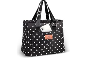 HSHRISH Borsa Termica Porta Pranzo Donna, Grande Impermeabile a prova di perdite Borsa Frigo Pranzo Ufficio,Shopping Scuola Viaggi Campeggio Picnic, 15L Nero