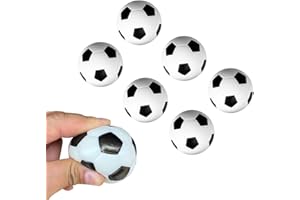LILIKAI 6 palline in gommapiuma, da calcio, mini palloni da calcio, in schiuma, antistress, per bambini, piccole sfere in gommapiuma, piccole palline morbide, per lo stress