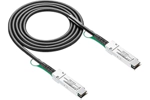10GTEK 40G QSFP+ DAC Cable, 40GBASE-CR4 Passive Direct Attach Copper Twinax QSFP Cable for Cisco QSFP-H40G-CU1M, Meraki MA-CBL-40G-1M, Mikrotik, QNAP, Open Switches, 1-Meter(3.3ft)