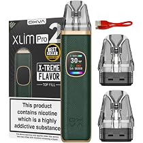 oxva xlim pro 2 green python Oxva Xlim Pro 2 Pod Kit [Green Python] - Available in 24 colours, 2A Fast  Charge, 1300mAh Battery, 0.56