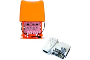 TECNOVOZ Kit Amplificador DE MASTIL 30DB + Fuente DE ALIMENTACION LTE 5G 700Mh 2º Dividendo TELEVES 561621 + 5795 …