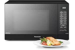 Panasonic NN-GT46KBSUG Horno Microondas y Grill con Plato Giratorio, 31 L, Acero Inoxidable, 1000 W, Grill 1100 W, 24 Programas Auto, Parrilla, Pantalla LCD, Sensor Genius, Menú Junior, Negro