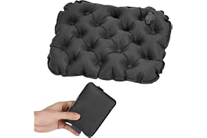 CHSZSH 1 styck uppblåsbar sittkudde, nylon Tpu, utomhus camping sittdyna, svart, 30 x 40 cm