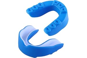 EPODA Sports Gum Shield for Kids/Adults - Sports Mouthguard for Karate, Muay Thai, Hockey, Martial Arts, Rugby, Boxing, MMA, BJJ and All Contact Sport (Blue, Adult(Age10 & Above)