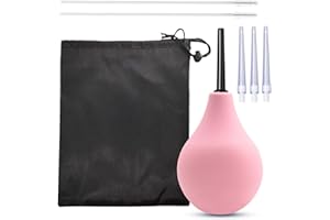 JBLJDWD 225 ML Douches for Women, Easy to Use Reusable Bring Two Cleaning Brushes and Three Plugs for The Wash Accessories and A Black Bag (Pink)﻿