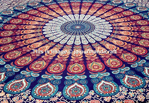 Large Buddhist Mandala Tapestry Hippie Hippy Wall Hanging Beach Throw Bohemia… - 2