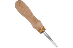 REOVIN 0.8 mm Lederkanten Beveler, Holzgriff Kantenschäler Werkzeug Kanten Beveler Schneide Beveling Tool für Heimwerker