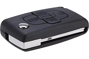 ENERGY 01 Coque Clé Compatible Citroen C2 C3 C4 C5 C6 C8 Xsara Picasso Berlingo - Compatible Peugeot 207 307 308 407 408 3008 5008 Partner 807 1007 - Fiat ULYSSE (4 Boutons - Peugeot Citroen, HU83 - CE0523)