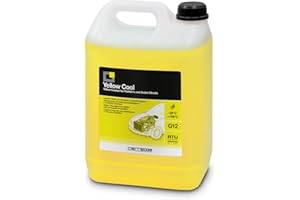 ERRECOM Yellow Cool, Liquide de Radiateur Jaune Fluorescent -20°C, antigel G12 avec Paquet d'inhibiteurs à Base Organique OAT, Prêt à l'emploi, 5 litres