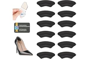 BANDEAX Premium Fersenpolster Schuheinlagen 6er Set – Fersenschutz & Fersenkissen mit 3M Kleber – Gel Antirutsch Einlagen für zu große Schuhe & Stiefel – Schuhfüller Heel Protector Pads gegen Blasen