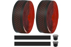 MOCNT Nastro Manubrio Bicicletta Bicycle Cycling Nastro Eva PU Leather Manubrio Bici Corsa Nastri Gomma Antiscivolo Traspirante Ciclismo Adesivi Comfort con Tappo Barra