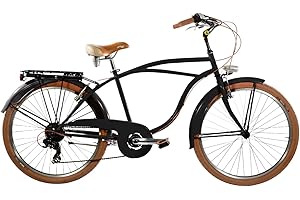 CICLI PUZONE BICI MISURA 26 CRUISER UOMO SHIMANO 6V BICICLETTA DA PASSEGGIO STILE AMERICANA CITY BIKE DA città MADE IN ITALY ART. CR26U