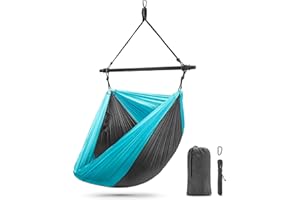 HOLDONELIGHT Hanging Hammock Chair | Tree Pod Sensory Swing | Outdoor Camping Cocoon Chair |Foldable Lightweight Swing with 300LB Capacity |Portable Rocking Chair for Camping, Travel, Hiking, Tent & Porch