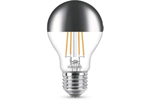 Classic LED-ljuskälla, 50W, E27, A60, Kronspegel yta, Klart glas, varmvitt ljus, 2700 kelvin, 15 000 timmar, dimbar