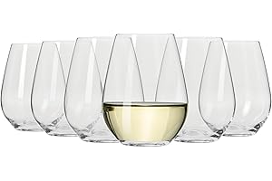 Maxwell & Williams Vino Stemless White Wine Glasses Set of 6, 400ml, Gift Boxed