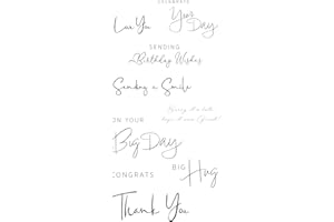 Sizzix Juego de sellos transparentes, paquete de 14 — Daily Sentiments #2 de Lisa Jones