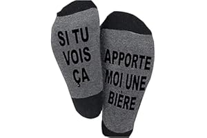 YLYDMY Chaussettes Coton,Chaussettes Amusantes,SI TU VOIS ÇA,Chaussettes Courtes Fantaisie Nouveauté Chaussettes Lettres Cadeau pour Chaussette Drôle