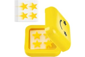 AWAVM 40 Parches de Acné Hidrocoloide, Parches de Acné en Forma de Estrella, Parches Acne, Pimple Patches Facial, con Caja de Espejo Portátil