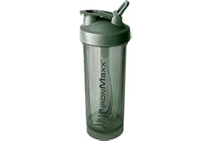 ‎IRONMAXX IronMaxx Premium Shaker – Mineral Green 700 ml | Auslaufsicherer BPA-freier Shaker mit Siebkugel & Skalierung für Eiweißshakes Smoothies & Fitness Drinks