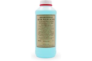 Comptoir D'Art - Brunisseur Noir (0805A) Pour Acier Sans Neutralisant - Peinture Noire - Produit D'Entretien - Traitement De L'Acier - Produit Professionnel Pour Acier - Restauration De MéTal (1L)