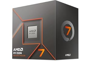 AMD Ryzen 7 8700F Procesador (8 núcleos/16 Threads, Ryzen AI, 65W TDP, Socket AM5, 24MB Caché, Reloj de aumento máx. hasta 5,0 GHz,con ventilador Wraith Stealh