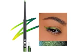 Erinde Crayon Eyeliner Vert Caméléon Métallique Pailleté, Stick à Paupières Multicolore, Sparkling Durable pour les Yeux