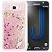Produktbild Nnopbeclik Silikon Hülle Transparent Für Samsung Galaxy J7 2016 / J710, Durchsichtig Ultra Slim TPU 3D Fließende Flüssigkeit Shiny Weich Schutzhülle Tasche Bunt Muster mit Diamant Applikationen [DIY Modisch Niedlich Aufkleber] Glänzend Glitzer Strass Kristall Stoßdämpfend Clear Case Schutz Handytasche Crystal Etui Schale Bumper Pour Samsung Galaxy J7 2016 / J710 [10#]