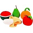 NESTA TOYS - Crochet Fruit Toys | Pretend Play Plush Toys for Kids | Stuffed Toys for Babies (5 Pcs)