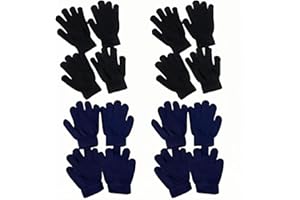 SDXCJY 8 Pairs Kid's Thermal Winter Knitted Cotton Gloves,Kid's Sports Gloves Kid's Cotton Gloves for Windproof Outdoor Anti-slip Gloves Warm Bike Riding Football Walking Ski.