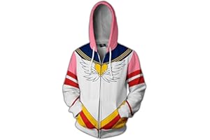 CHAROUS Anime Sailor Moon Cosplay Hoodies,New Unisex 3D Printing Zipper Sweatshirt Used for Festival Cosplay or Gift