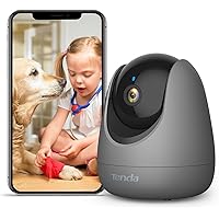 Tenda Telecamera WiFi Interno - Videocamera Sorveglianza 1080P con 360°Pan/Tilt, Audio Bidirezionale, Rilevamento del Movimen