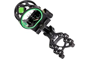 Yuehuamech Compound Bow Sight Aluminum Alloy 5 Pins. 019 Bow Sight with Sight Light Right and Left Handed for Compound Bow Hunting Shooting