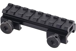 ToopMount Taktische Zielfernrohrhalterung aus Picatinny/Weaver Rail Riser Mount Aluminium 20mm Adapterhalterung