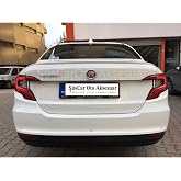 Ş&uuml;sCarOto Aksesuar Fiat Egea İle Uyumlu Bagaj &Uuml;st&uuml; Slim Spoiler Parlak Beyaz