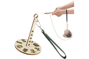 HAIJED Wrist Yarn Holder, Portable Yarn Ball Holder, Prevents Yarn Tangling and Misalignment, Wood Crochet Wrist Yarn Holder, Portable Yarn Holder for Knitting 15cm in Height(Style A)