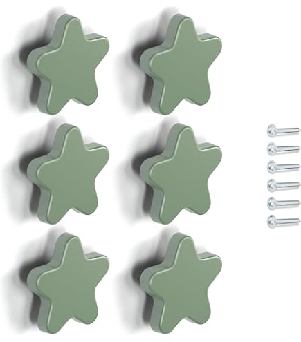 Set Da 6 Maniglie In ABS A Curva Per Armadi E Cassetti – Verniciate A Mano, Colore Verde, Distanza Fori 128mm – Made In Italy