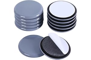 Ezprotekt Lot de 16 patins ronds auto-adhésifs pour meubles et chaises, 8,9 cm, bleu clair