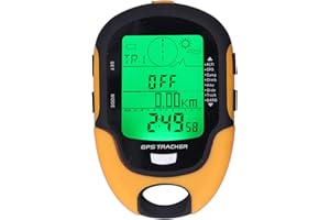 Fockety Barometro GPS, altimetro Multifunzionale Impermeabile IPX4, Bussola, termometro per Le previsioni del Tempo, Tester della Pressione barometrica con Torcia LED, Registrazione