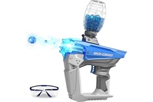 GEL BLASTER GUN CO Gel Blaster Gun SKD CS001 20,000 Gel Water Ball Bead Ammo & Safety Glasses Included, 100+ Ft Range Rechargeable Electric Automatic Shooting Team Game Toys Outdoor Sports Activities Gel Blaster (Blue)