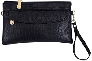 LA HUATE LA HAUTE Pu Leather Wristlet Handbags Small Shoulder Bags Phone Wallet Clutch Crossbody Bags